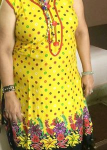 Plus Size Cotton Sleeveless Kurta