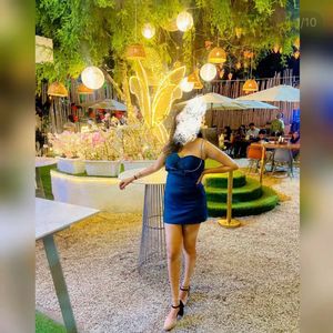 Birthday outfit Elegant sea blue Dress