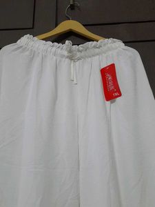 White Wide Leg Palazzo Pants