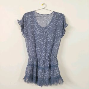 Korean imported blue starry night top