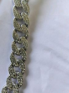 Cuban Link Chain Rhinestone Necklace