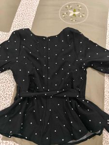 Polka Dot wrap top worn only twice