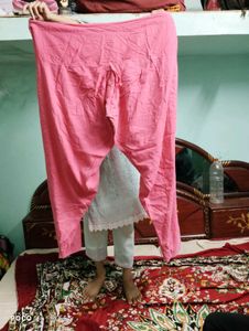 Pink Cotton Salwar Pants Pek Of 3