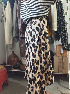 Leopard Print Wrap Skirt