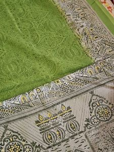 Green Paisley Georgette Saree