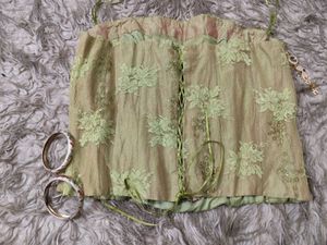 Green Ethereal Forest Fairy Sequin Top