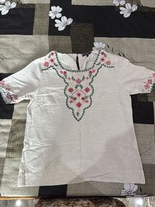 Embroidered Detail Top
