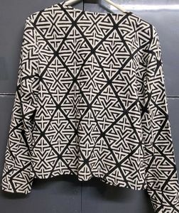 Front open Patterned Blazer Jacket