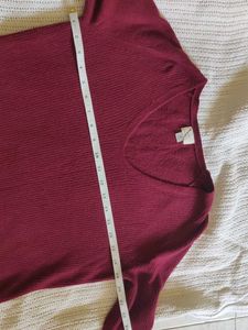 Burgundy Knit Sweater Dress