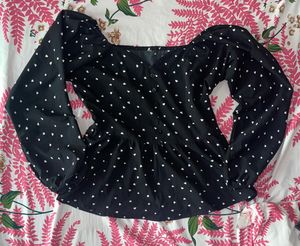 Chic Heart Print Top