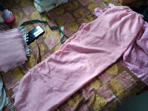 Pink Embroidered Kurta and dupatta