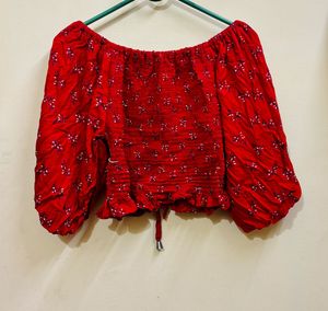 Women Red Off shoulder Top ❤️