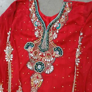 Red Anarkali Suit