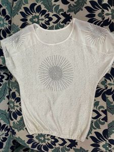 Gorgeous White Partywear Top