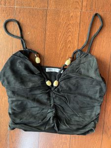 ZARA Black Crop Top