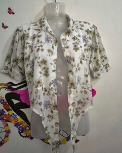 Crop Floral Print Top