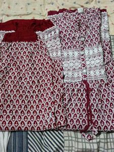 anarkali suit with stall