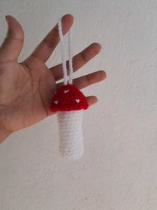 Crochet Mushroom 🍄 Lipstick Holder / Bag Charm