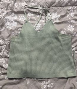 Backless Green Top