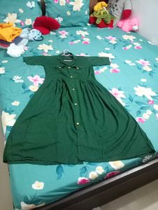 New Bottole Green One Piece - Kurti