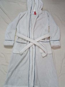 White Cotton Bathrobe
