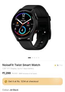 NoiseFit Twist Smart Watch Without Charging Cable