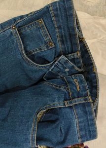 Dark Blue Denim Wide leg jeans