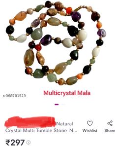 Multicolour Crystal Mala Unisex