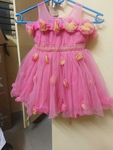 Pink Flower Girl Dress