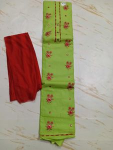 green dress material