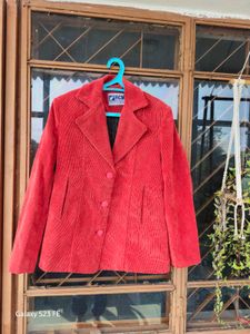 Red Corduroy Blazer