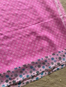 New Pink Printed Saree