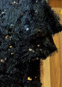 Designer Fur faux Sequins Dress