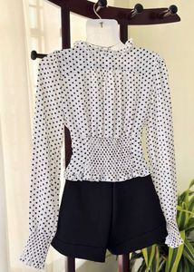 Polka Dot Ruffle Blouse