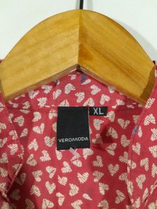 Red Printed Tunic Top