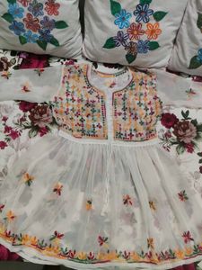 White Embroidered Tunic Dress