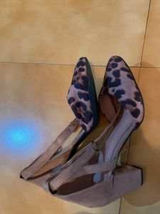 Leopard Print Pink  Heel