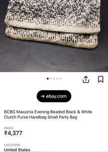 BCBG Beaded Sequenced Clutch Bag In Zebra Pr