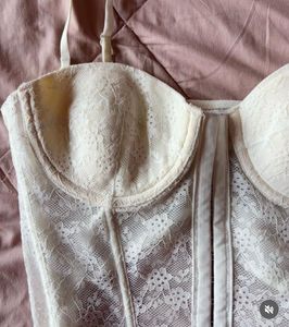 Ivory lace Corset (white) 💌🌩️