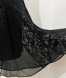 Black lace slip dress