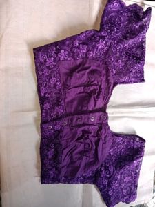 Purple Embroidered Blouse