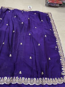 Purple Embellishedsaree