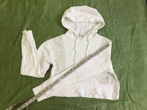 Guess White Hooded Top Fits S/M