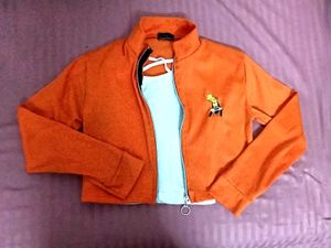 Orange Goofy Zip-Up Jacket