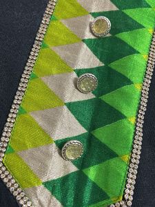 Elegant Woollen Black &amp; Green Kurta( Upto 40bust)