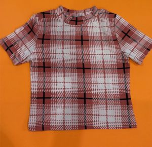 Plaid Short Sleeve Top
