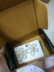 Five patel flower pearl earrings for women and gir