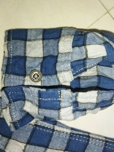 Navy Grey Checker Shirt(Woman)