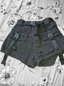 Black Cargo  Shorts