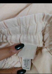 Beige Drawstring Pants